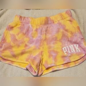 Pink tye dyed shorts